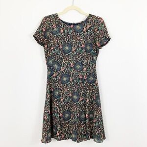 J. Crew Short Sleeve Flutter Floral Patterned Dress - Size 12